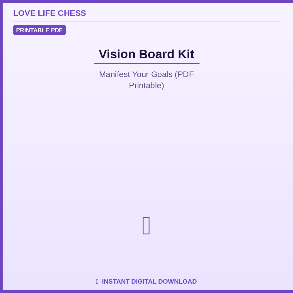 Vision Board Kit — Manifest Your Goals (PDF Printable)