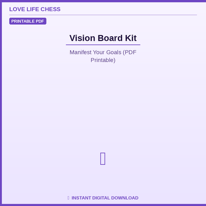 Vision Board Kit — Manifest Your Goals (PDF Printable)