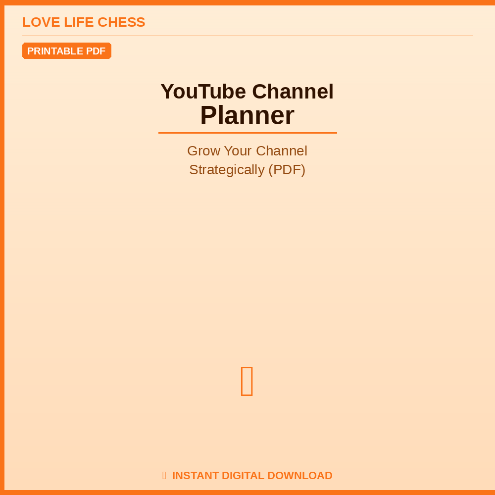 YouTube Channel Planner — Grow Your Channel Strategically (PDF)